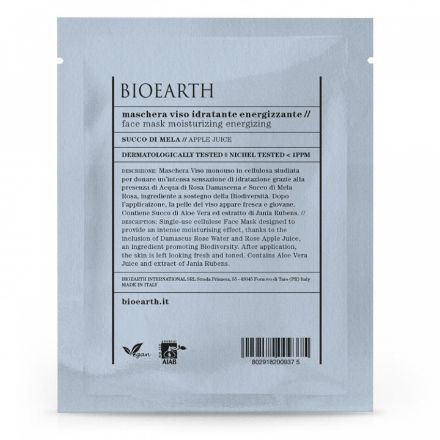 Picture of Bioearth Face Mask Sheet Moisturizing Energizing Apple Juice